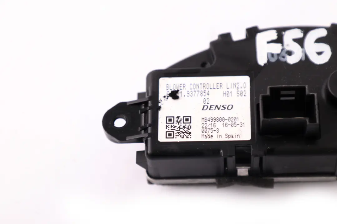 Heizungs Gebläse Wider Stand Regler Einheit für Mini F55 F56 F57 mit Teilenummer 9377854 Mini F55 F56 F57 Heizungs Gebläse Wider Stand Regler Einheit - SKU 9377854 - Teilenummer 9377854