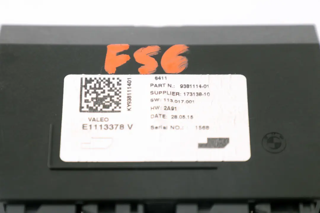 BMW F20 F21 F30 F31 F32 Mini F56 F57 Seat Control Unit Module Heating - SKU 9381114 - Part number 9381114