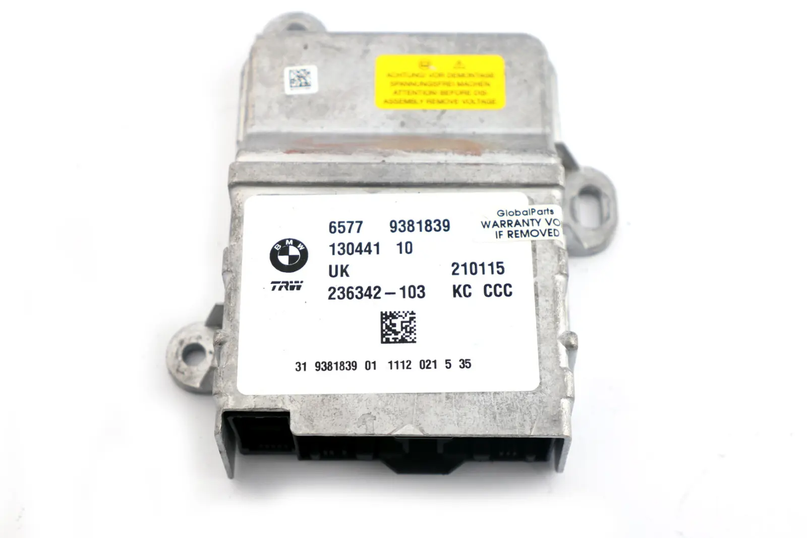 Mini F54 F55 F56 F60 Control Unit Airbag Module ECU NO CRASH DATA 9381839