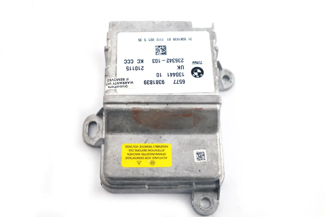 Mini F54 F55 F56 F60 Control Unit Airbag Module ECU NO CRASH DATA - SKU 9381839 - Part number 9381839