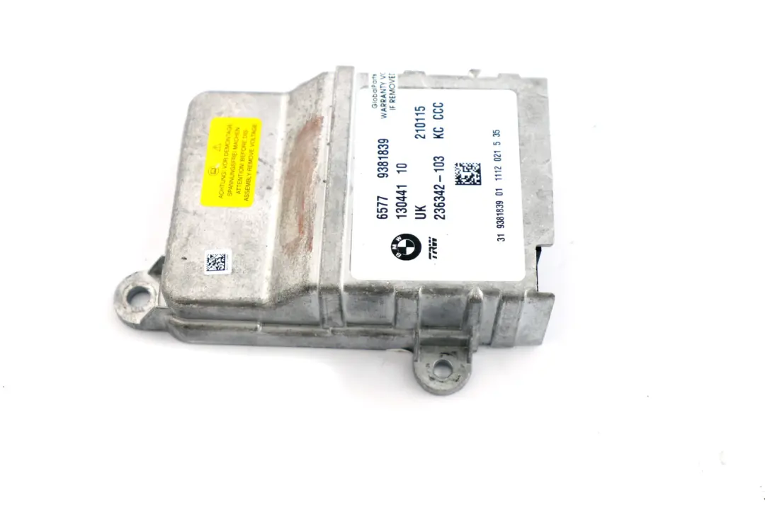 Mini F54 F55 F56 F60 Control Unit Airbag Module ECU NO CRASH DATA - SKU 9381839 - Part number 9381839