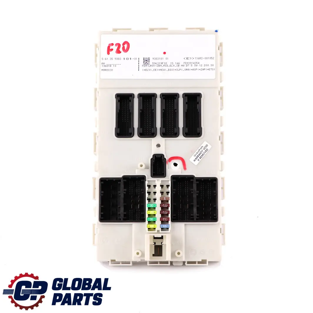 BMW F20 F21 F22 F30 F31 F32 F36 Fuse Box Body Module Control Unit FEM - SKU 9383181 - Part number 9383181