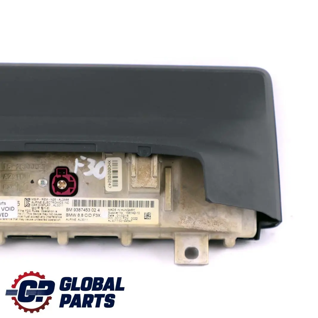  Display Screen BMW F30 F31 F32 F33 On-board Navigation Monitor 8,8" - SKU 9387453 - Part number 9387453