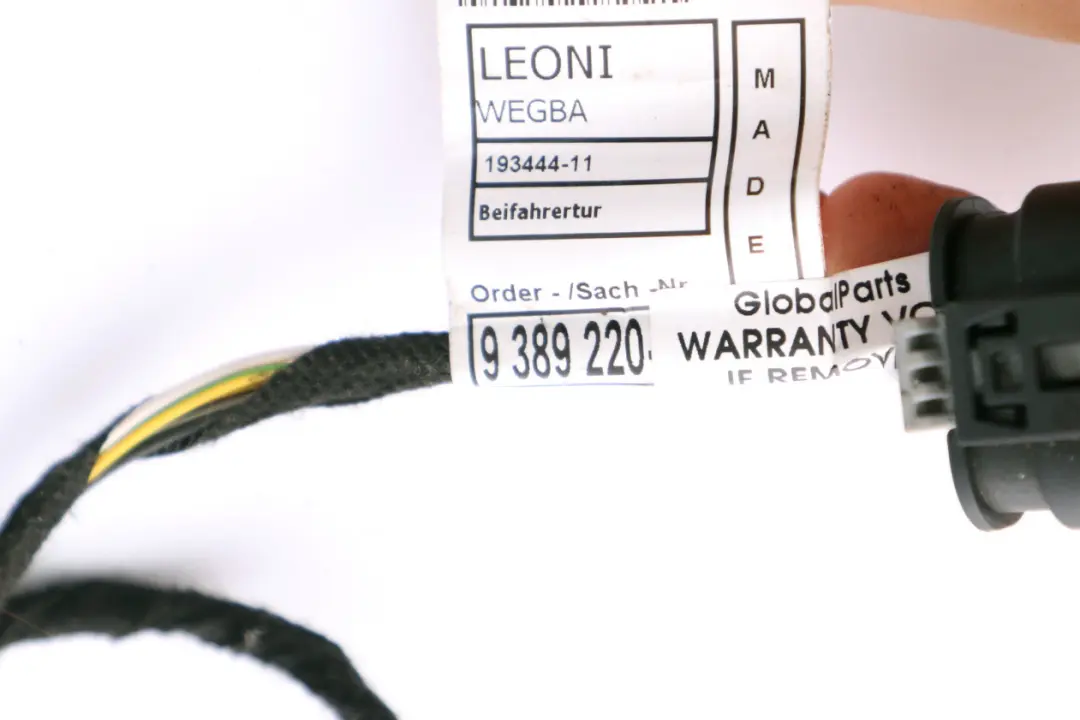 Wiring Passenger Loom Front Left N/S Door Cables to BMW Mini Cooper F56 with Part number 9389220 BMW Mini Cooper F56 Wiring Passenger Loom Front Left N/S Door Cables - SKU 9389220 - Part number 9389220