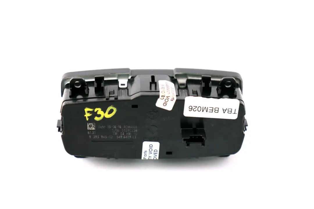  Headlight Switch Panel BMW F20 F22 F30 Light Button Control Element - SKU 9393943 - Part number 9393943
