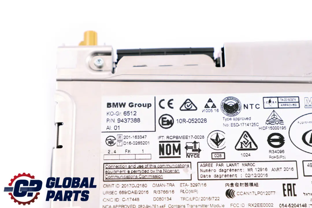 Unidad Central Navegacion Basica 2 BMW F20 F21 F30 F31 LCI - SKU 9437388 - Número de pieza 9437388