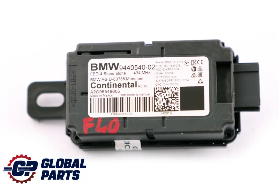 Radio Remote Control Receiver 434 MHZ BMW 1 3 5 Series F40 G20 G30 - SKU 9440540 - Part number 9440540
