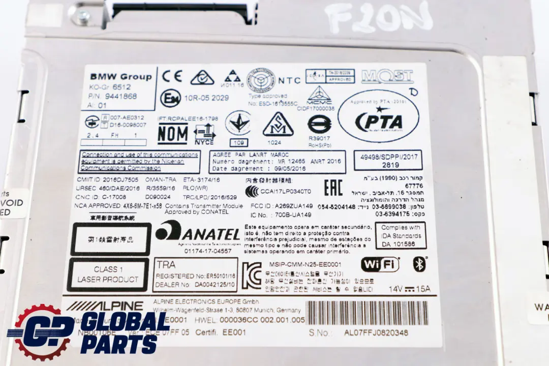 Head Unit Basic Navigation 2 to BMW 1 3 Series F20 F21 F30 F31 F32 F33 LCI with Part number 9441868 BMW 1 3 Series F20 F21 F30 F31 F32 F33 LCI Head Unit Basic Navigation 2 - SKU 9441868 - Part number 9441868