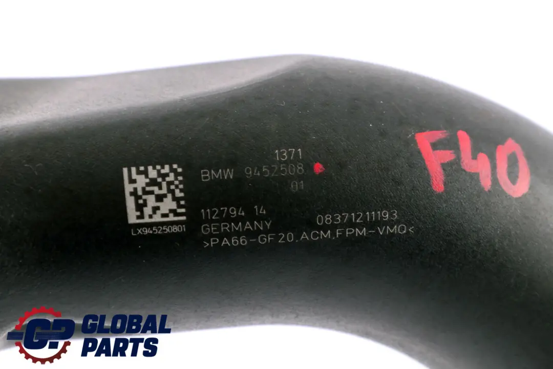 B38C Intake Silencer Charge Air Line Hose to BMW 1 Series F40 118i with Part number 9452508 BMW 1 Series F40 118i B38C Intake Silencer Charge Air Line Hose - SKU 9452508 - Part number 9452508