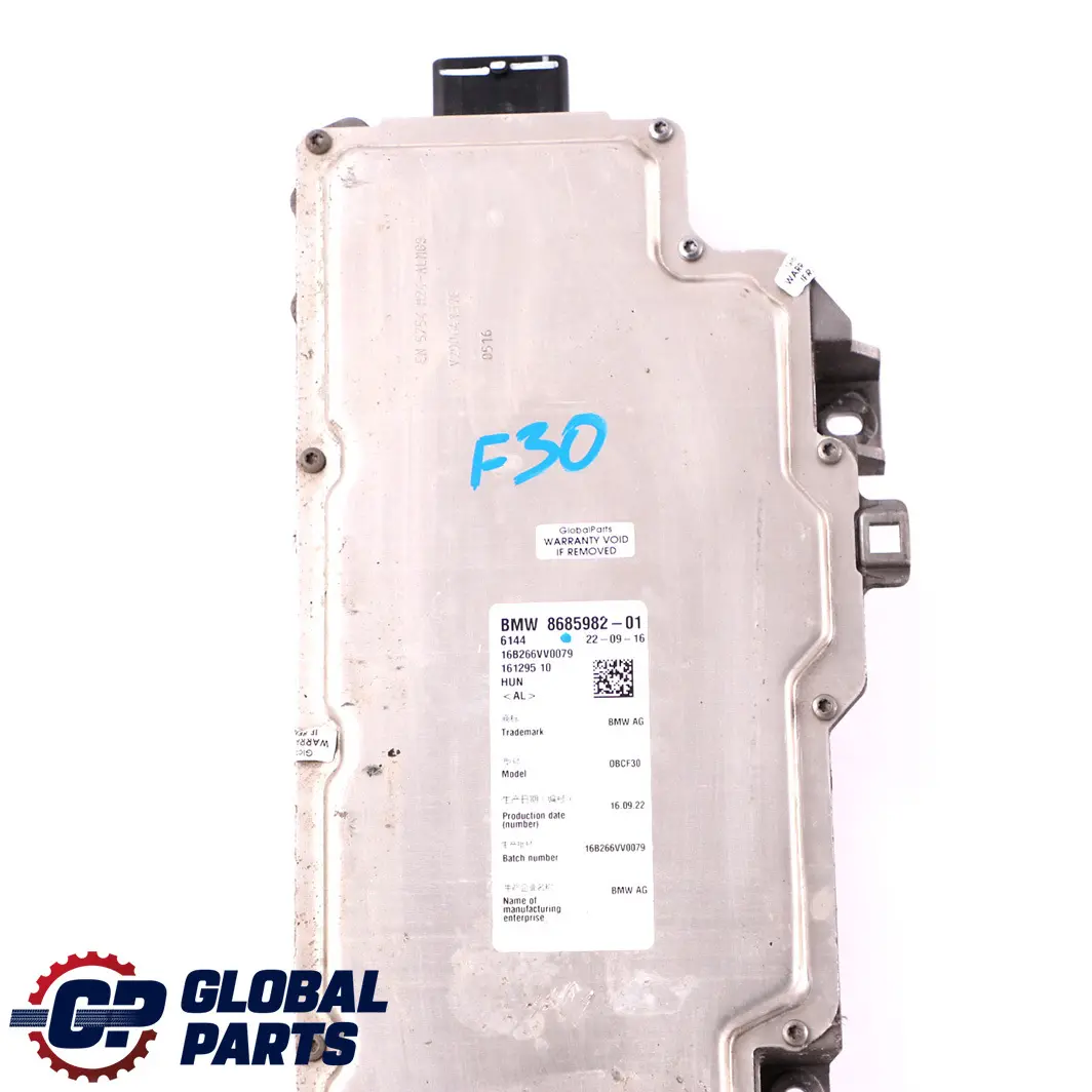 KLE Convenience Charging Control Unit ECU 8685982 to BMW 3 F30 LCI 330e Hybrid with Part number 9489061 BMW 3 F30 LCI 330e Hybrid KLE Convenience Charging Control Unit ECU 8685982 - SKU 9489061 - Part number 9489061