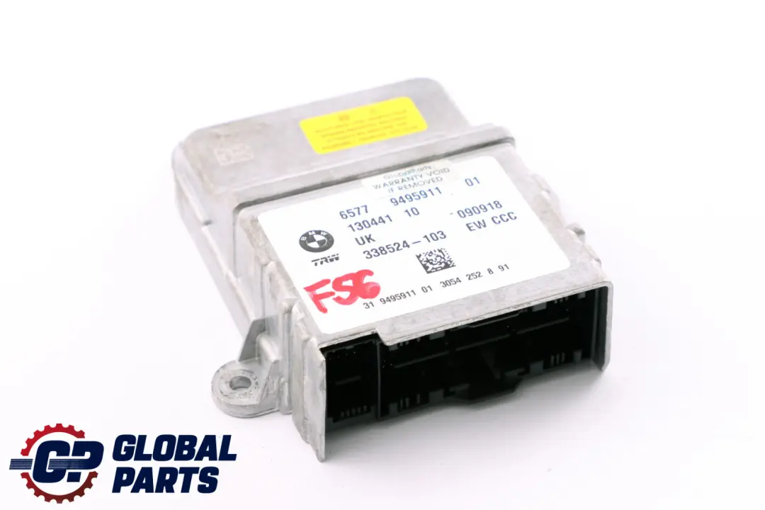 Mini Cooper F55 F56 F60 Airbag Control Unit ECU - SKU 9495911 - Part number 9484303