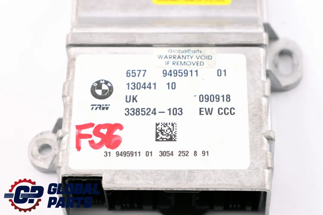 Module Centralina Airbag ECU per Mini F55 F56 F60 Air con numero di parte 9484303 Mini F55 F56 F60 Air Module Centralina Airbag ECU - SKU 9495911 - Numero di parte 9484303