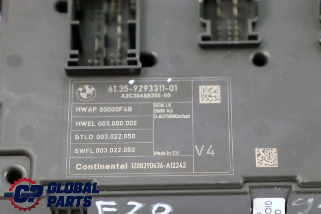 BMW F20 F21 F30 F31 F32 Módulo Unidad Control Carrocería BCM REM - SKU 9499001 - Número de pieza 9329701