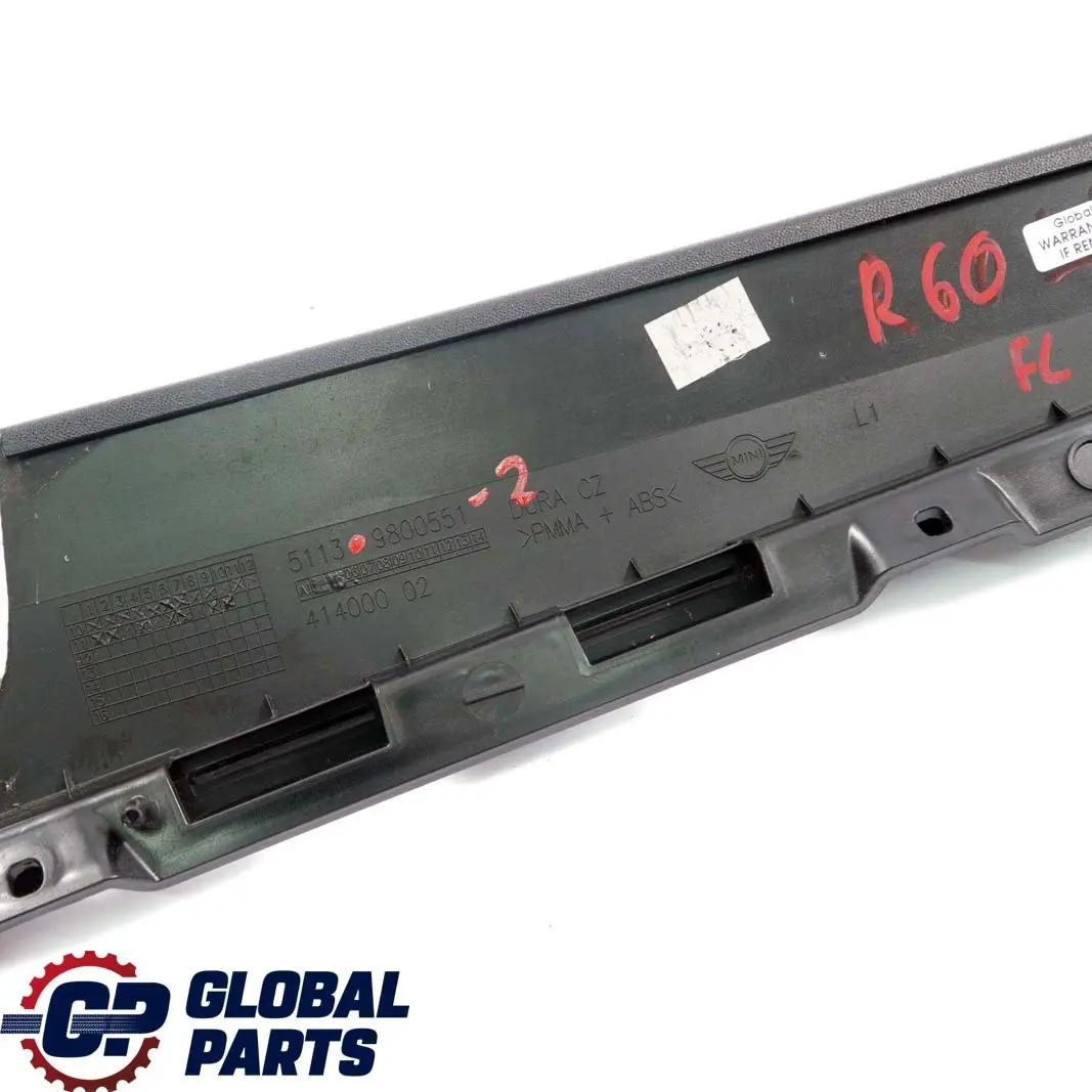 Blende B-Säule Tür Vorne Links für Mini Cooper 2 R60 Countryman mit Teilenummer 9800551 Mini Cooper 2 R60 Countryman Blende B-Säule Tür Vorne Links - SKU 9800551-2 - Teilenummer 9800551
