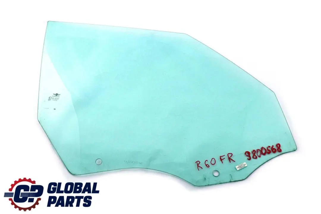 Front Window Right O/S Door Glass to Mini R60 Countryman with Part number 9800568 Mini R60 Countryman Front Window Right O/S Door Glass - SKU 9800568 - Part number 9800568