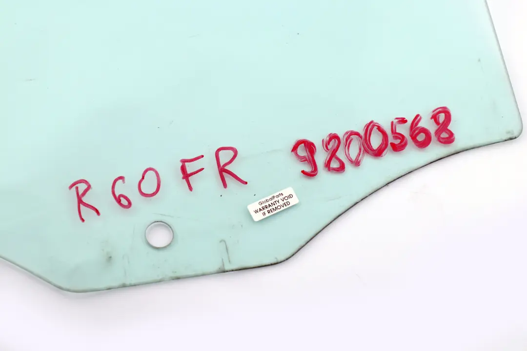 Front Window Right O/S Door Glass to Mini R60 Countryman with Part number 9800568 Mini R60 Countryman Front Window Right O/S Door Glass - SKU 9800568 - Part number 9800568