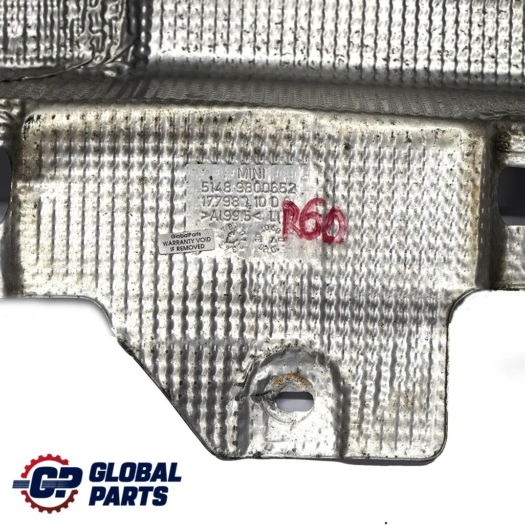 Underfloor Tunnel Heat Insulation Cover Panel Diesel to Mini R60 R61 with Part number 9800652 Mini R60 R61 Underfloor Tunnel Heat Insulation Cover Panel Diesel - SKU 9800652 - Part number 9800652