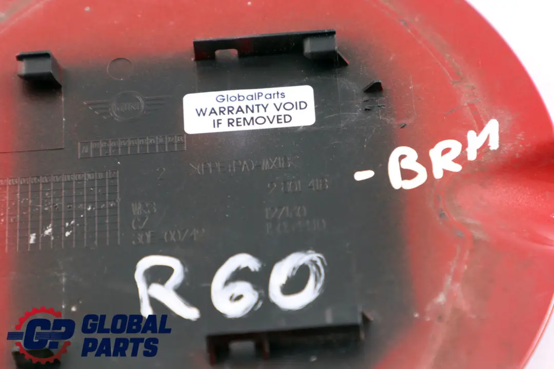 Filler Fill In Flap Cover Blazing Red Metallic to BMW Mini Countryman R60 Fuel with Part number 9801418 BMW Mini Countryman R60 Fuel Filler Fill In Flap Cover Blazing Red Metallic - SKU 9801418-BRM - Part number 9801418