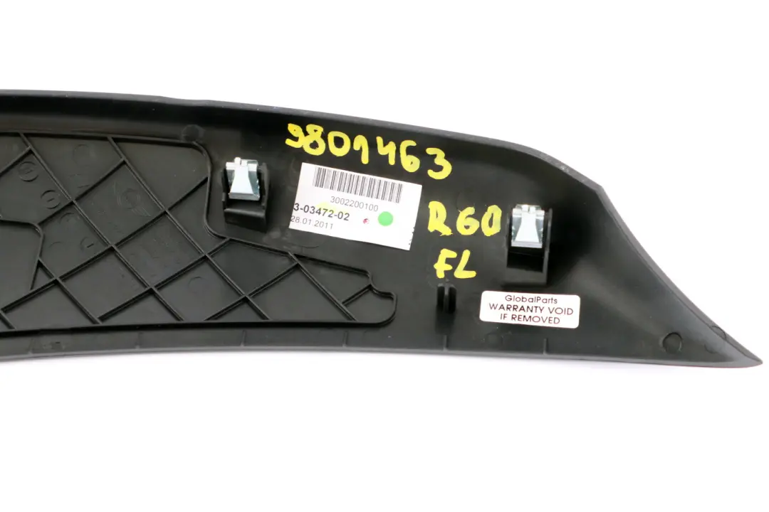 Embellecedor Consola Delantera Izquierda Gris para Mini Countryman R60 con número de pieza 9801463 Mini Countryman R60 Embellecedor Consola Delantera Izquierda Gris - SKU 9801463 - Número de pieza 9801463