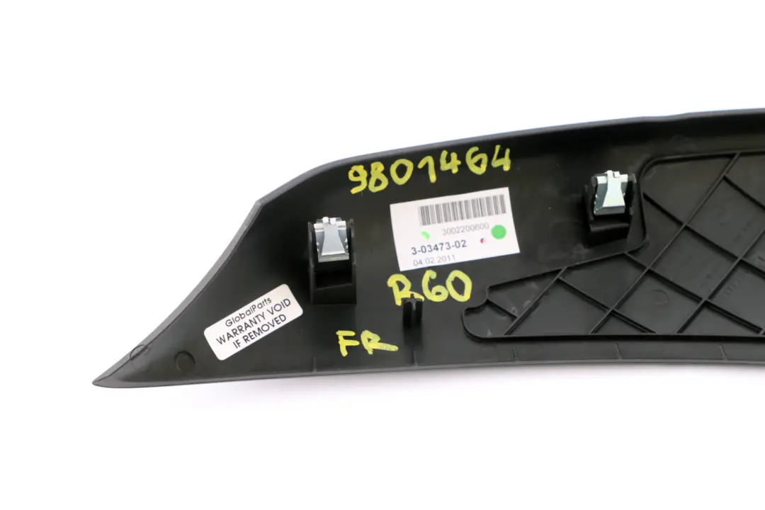 BMW Mini Countryman R60 Decor Trim Cover Console Front Right O/S Grey - SKU 9801464 - Part number 9801464