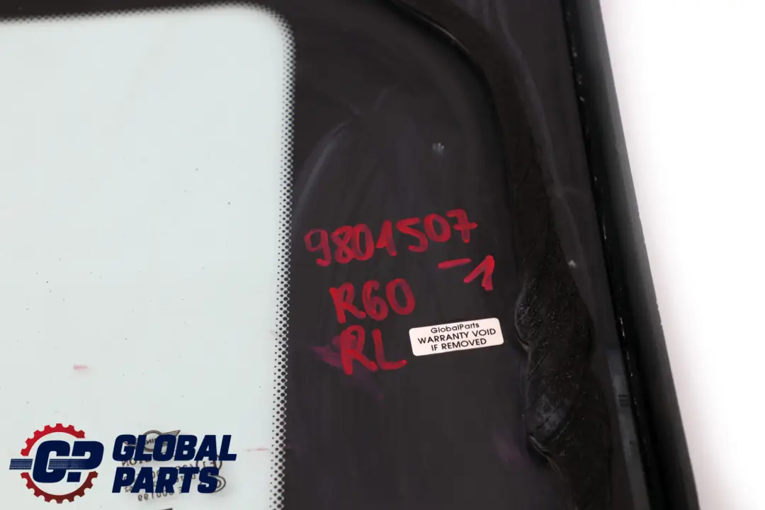 Side Fixed Glass Window AS2 Left Rear N/S to Mini Countryman R60 with Part number 9801507 Mini Countryman R60 Side Fixed Glass Window AS2 Left Rear N/S - SKU 9801507-1 - Part number 9801507