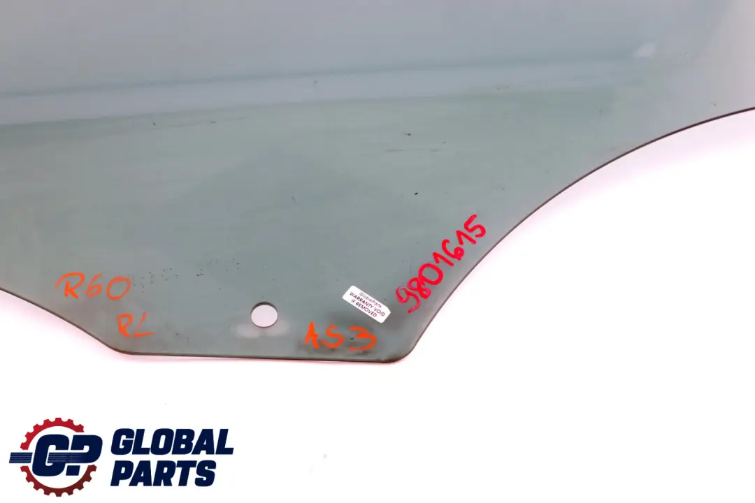 BMW Mini R60 Countryman Window Door Glass Rear Left N/S Black AS3 - SKU 9801615 - Part number 9801615