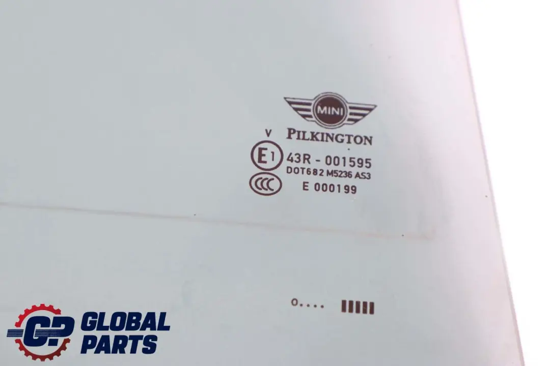 Ventana Puerta Vidrio Trasero Derecho Negro AS3 para Mini R60 Countryman con número de pieza 9801616 Mini R60 Countryman Ventana Puerta Vidrio Trasero Derecho Negro AS3 - SKU 9801616 - Número de pieza 9801616