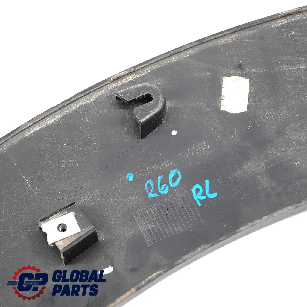 Embellecedor Paso De Rueda Trasero Izquierdo para Mini Countryman R60 con número de pieza 9801885 Mini Countryman R60 Embellecedor Paso De Rueda Trasero Izquierdo - SKU 9801885 - Número de pieza 9801885