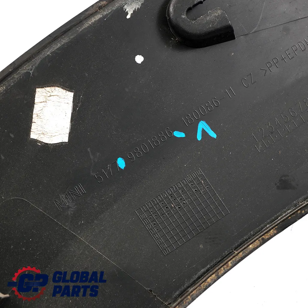 Mini Countryman R60 1 Rear Right O/S Cover Wheel Arch Trim Panel - SKU 9801886-1 - Part number 9801886