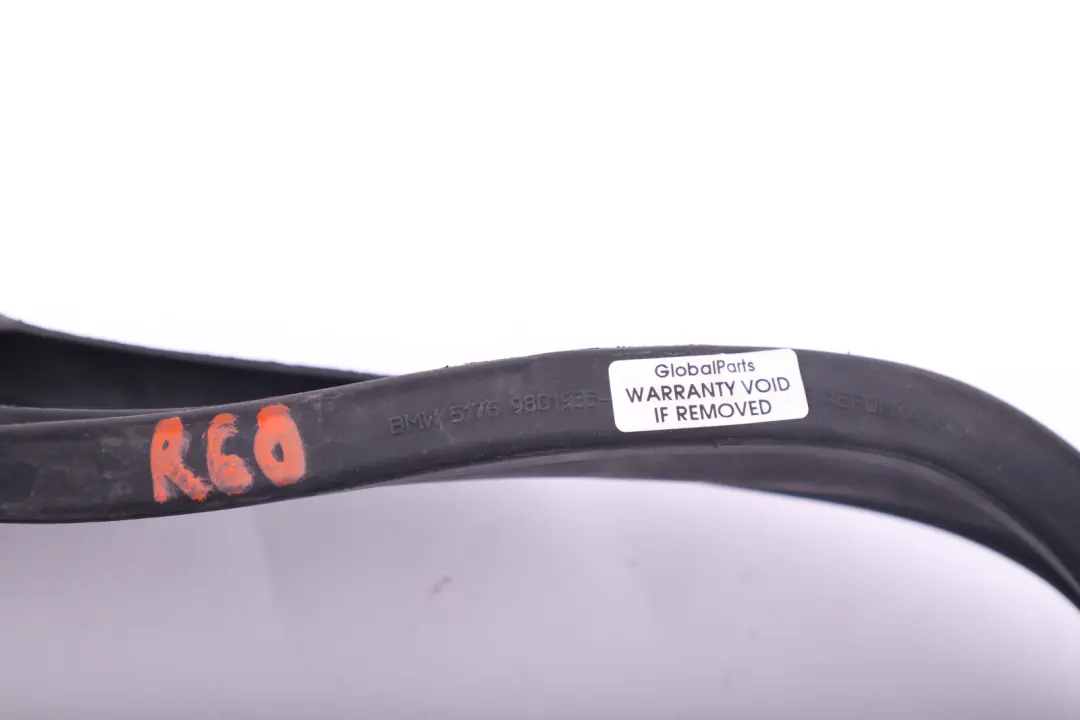 Capo Burlete De Sellado Trasero para Mini R60 R61 con número de pieza 9801933 Mini R60 R61 Capo Burlete De Sellado Trasero - SKU 9801933 - Número de pieza 9801933