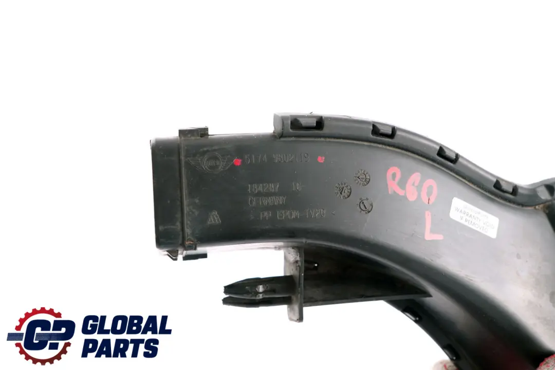 Luftführung Bremse Vorne Links für Mini R60 Countryman R61 Paceman mit Teilenummer 9802119 Mini R60 Countryman R61 Paceman Luftführung Bremse Vorne Links - SKU 9802119 - Teilenummer 9802119