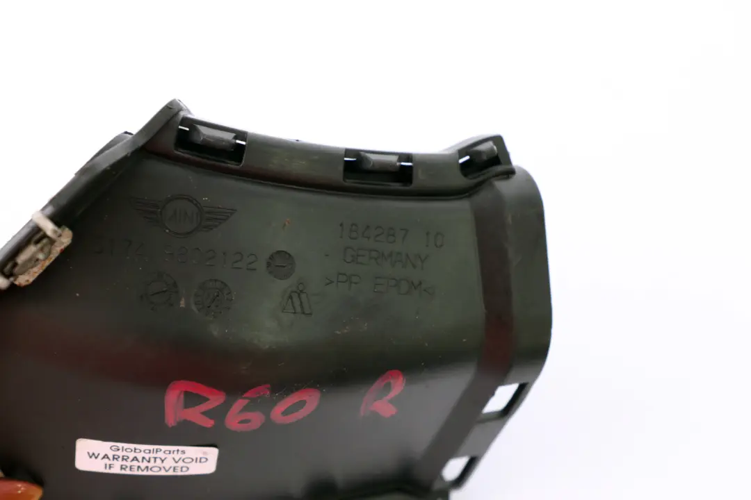 Conducto De ventilacion De aire De freno delantero derecho para Mini R60 R61 con número de pieza 9802122 Mini R60 R61 Conducto De ventilacion De aire De freno delantero derecho - SKU 9802122 - Número de pieza 9802122