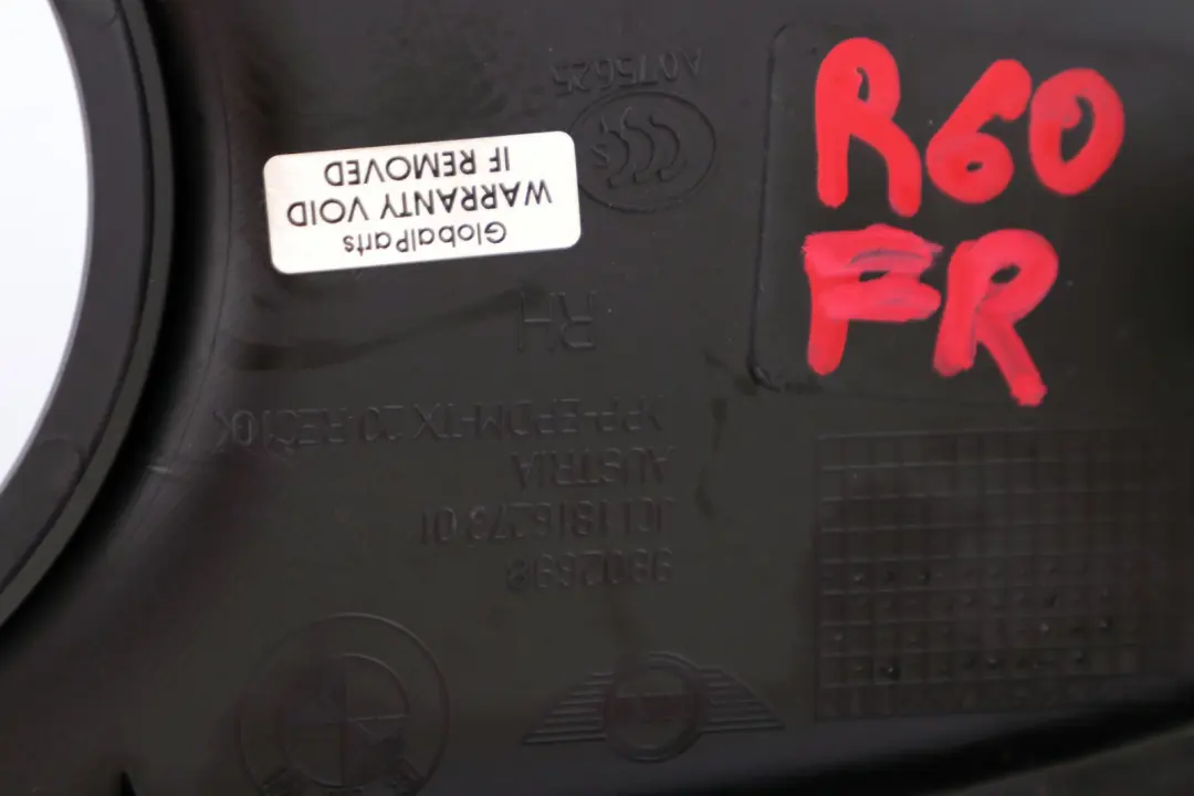 Front Seat Outer Right O/S Covering Cover Trim to BMW MINI Countryman R60 with Part number 9802698 BMW MINI Countryman R60 Front Seat Outer Right O/S Covering Cover Trim - SKU 9802698 - Part number 9802698