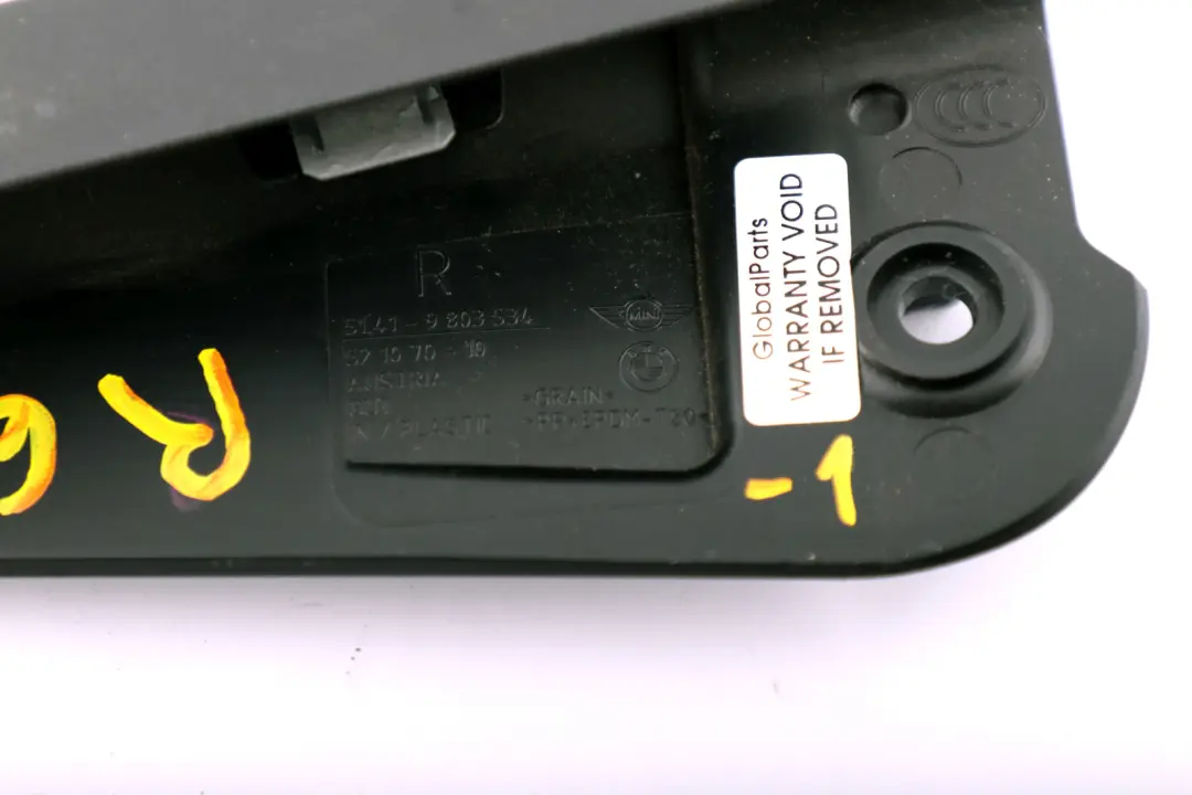 Window Frame Door Rear Right O/S to Mini Cooper R60 Countryman Cover with Part number 9803534 Mini Cooper R60 Countryman Cover Window Frame Door Rear Right O/S - SKU 9803534-1 - Part number 9803534