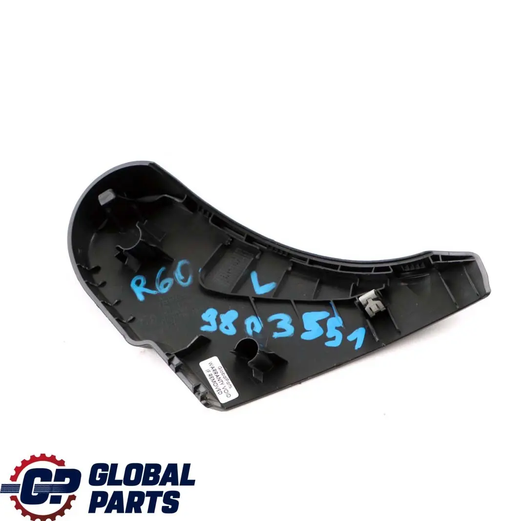 Outer Left N/S Covering Cover Trim to Mini Countryman R60 Rear Seat with Part number 9803551 Mini Countryman R60 Rear Seat Outer Left N/S Covering Cover Trim - SKU 9803551 - Part number 9803551