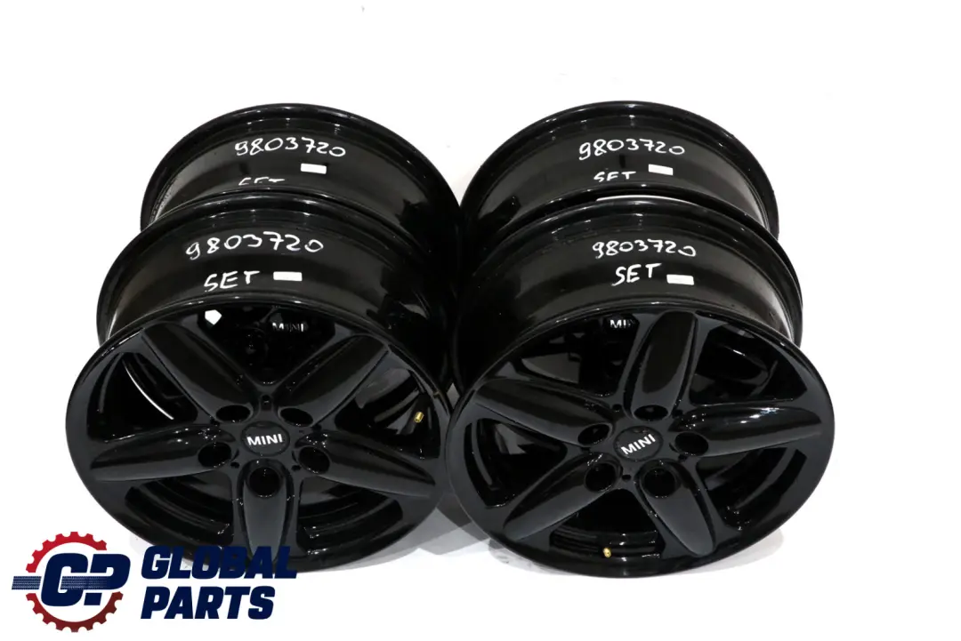 Complete Set 4x Wheel Rim 16" 6,5J ET:46 5-Star Single Spoke to Mini Cooper R60 with Part number 9803720 Mini Cooper R60 Complete Set 4x Wheel Rim 16" 6,5J ET:46 5-Star Single Spoke - SKU 9803720 - Part number 9803720