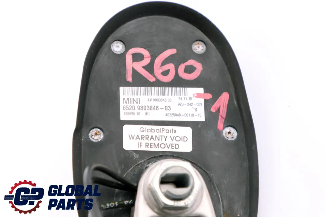 Mini Cooper Countryman R58 R60 R61 Module de base de l'antenne de toit - SKU 9803846-1 - Numéro de pièce 9803846