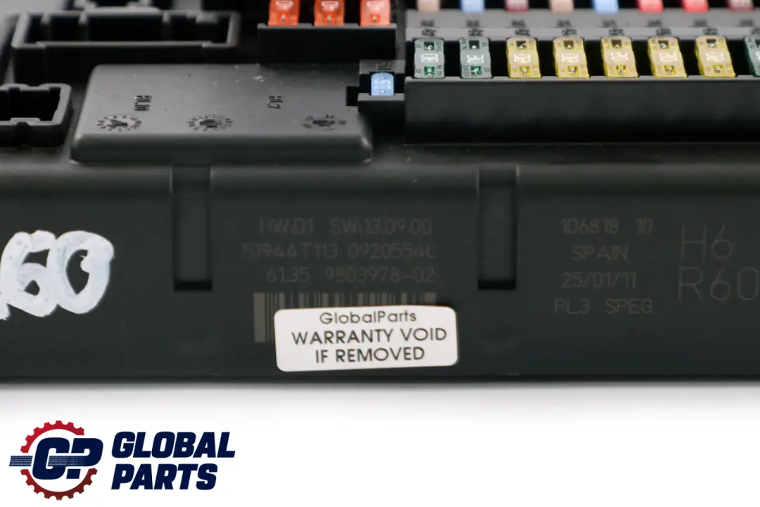 Mini R60 Countryman Alto PL3 SPEG H6 Caja De distribucion De fusibles - SKU 9803978 - Número de pieza 9803978