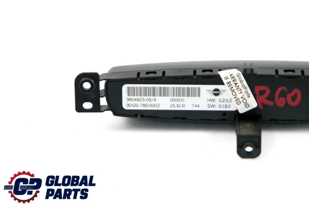 MINI Countryman R60 Unidad De Interruptores Consola Central Sport Negro - SKU 9804923 - Número de pieza 9804923