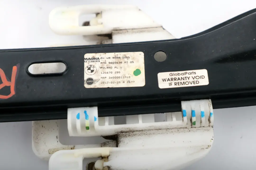 Door Window Lifter With Motor Rear Right O/S 9800636 to Mini R60 Countryman with Part number 9805672 Mini R60 Countryman Door Window Lifter With Motor Rear Right O/S 9800636 - SKU 9805672 - Part number 9805672