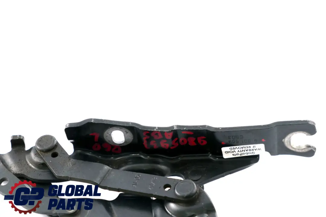 Mini Cooper R60 R61 Sinistra Cerniera Cappuccio Motore Cofano Nero 980156 - SKU 9805937-ABS - Numero di parte 9805937
