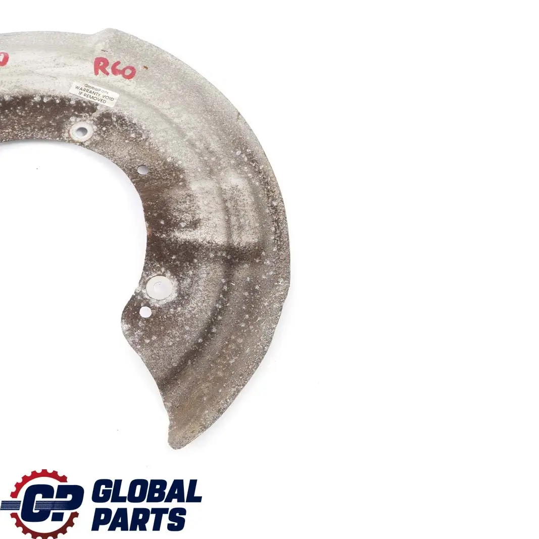 BMW Mini R60 R61 Rear Left Right N/O/S Wheel Brake Disc Protection Plate - SKU 9805960 - Part number 9805960
