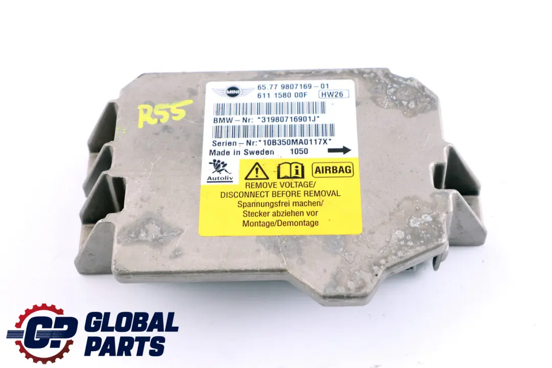  Airbag MINI Cooper One R56 R55 R58 R60 R61 ECU Control Module - SKU 9807169 - Part number 3428715