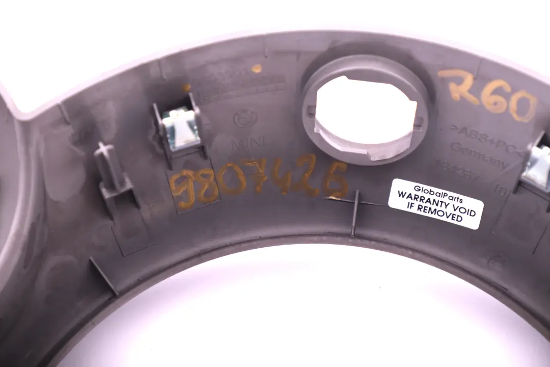 Mini Countryman R60 Front Trim Panel Ring Dash Dark Grey 9803901 - SKU 9807426 - Part number 9807426