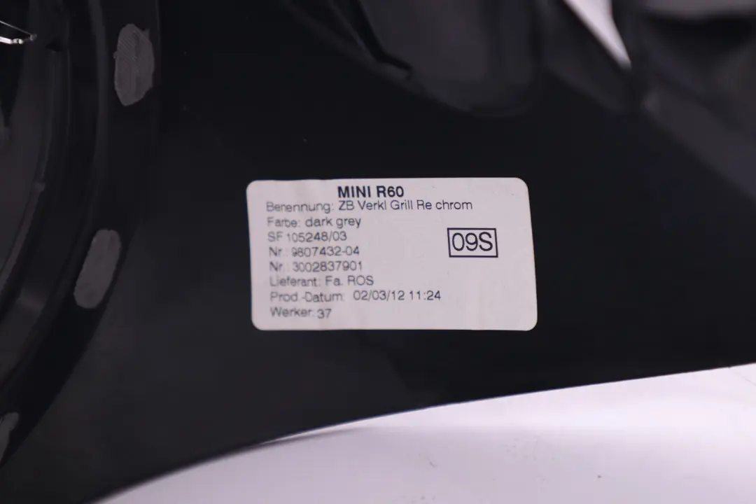 BMW Mini Countryman R60 Copertura Uscita Aria Cruscotto Destra Cromo - SKU 9807432 - Numero di parte 9807432