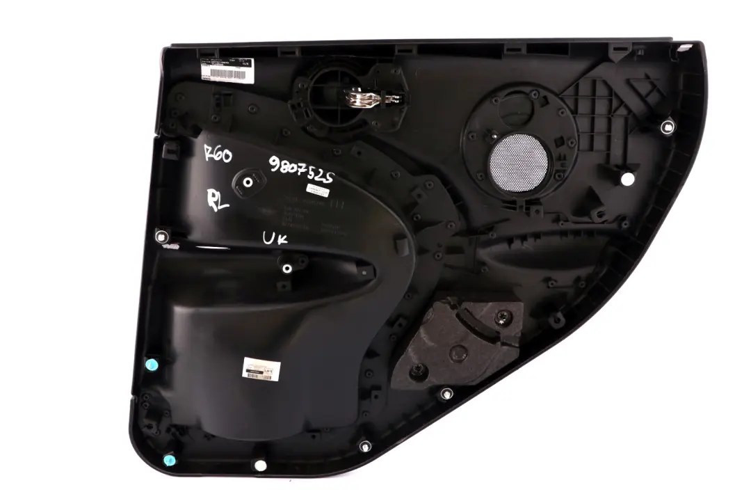 Left N/S Door Card Trim Panel Carbon Black to Mini Countryman R60 Rear with Part number 9807525 Mini Countryman R60 Rear Left N/S Door Card Trim Panel Carbon Black - SKU 9807525 - Part number 9807525
