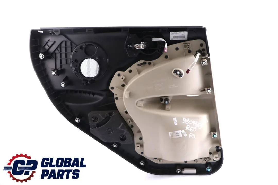 Right O/S Door Card Trim Panel Black Polar Beige to Mini Countryman R60 Rear with Part number 9807566 Mini Countryman R60 Rear Right O/S Door Card Trim Panel Black Polar Beige - SKU 9807566 - Part number 9807566