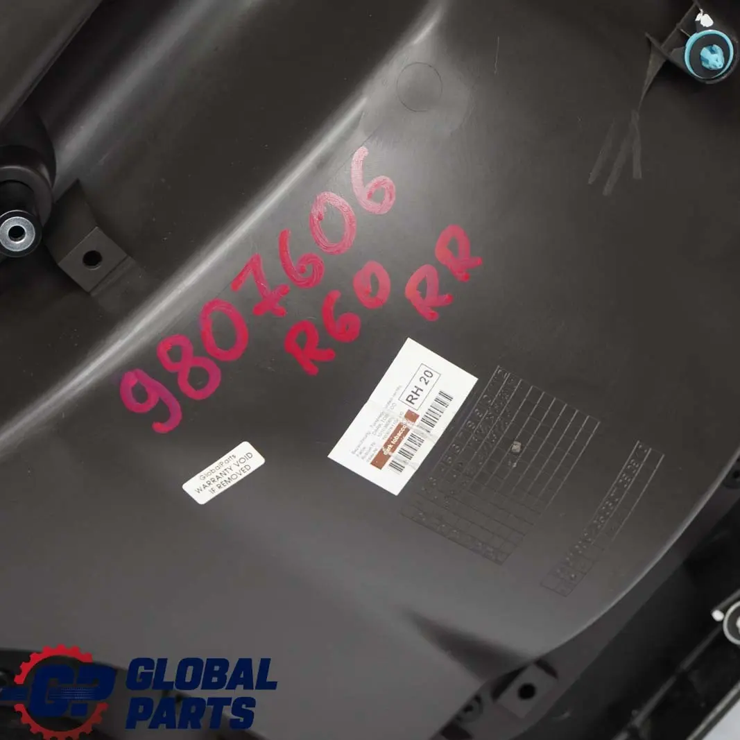 Right O/S Door Card Trim Panel Black Dark Tobacco to Mini Countryman R60 Rear with Part number 9807606 Mini Countryman R60 Rear Right O/S Door Card Trim Panel Black Dark Tobacco - SKU 9807606 - Part number 9807606