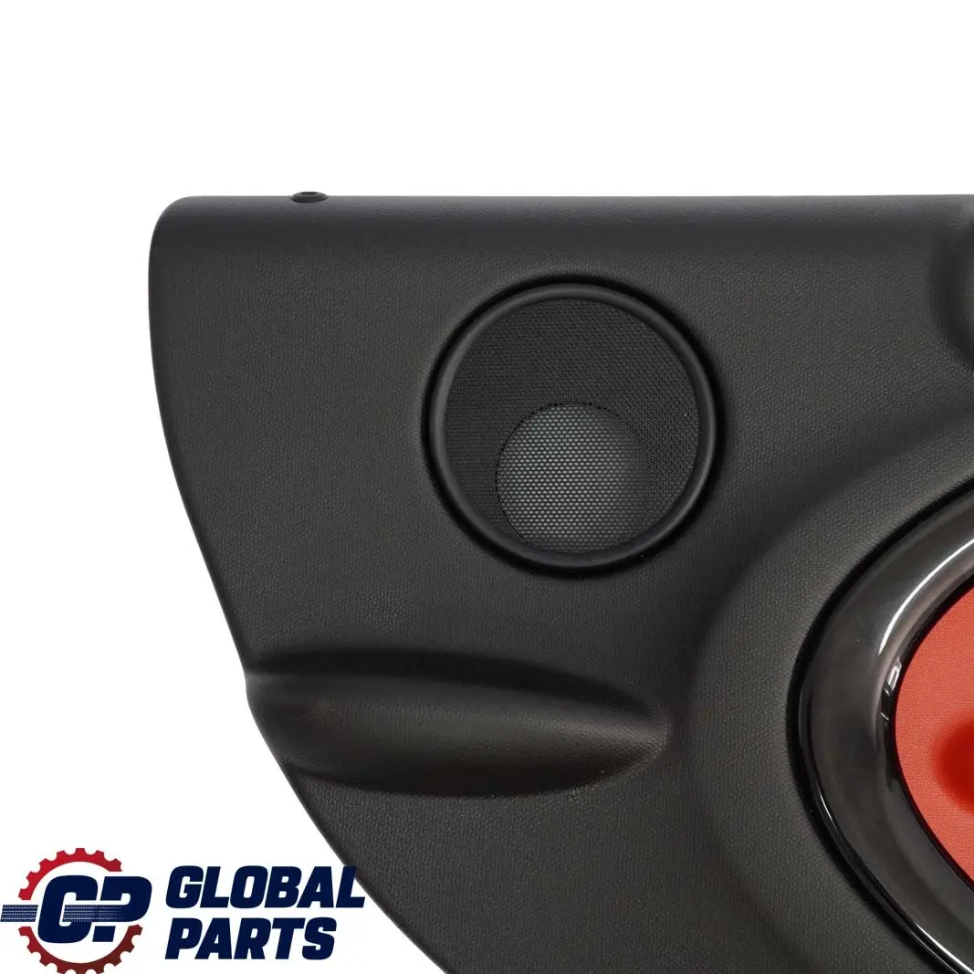 Left Door Card Trim Panel Black Pure Red para Mini Countryman R60 Rear con número de pieza 9807629 Mini Countryman R60 Rear Left Door Card Trim Panel Black Pure Red - SKU 9807629 - Número de pieza 9807629