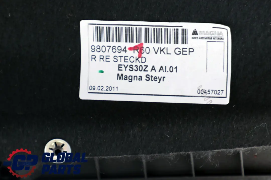 Right O/S Boot Trunk Luggage Trim Panel Dark Tobacco to BMW Mini Countryman R60 1 with Part number 9807694 BMW Mini Countryman R60 1 Right O/S Boot Trunk Luggage Trim Panel Dark Tobacco - SKU 9807694-1 - Part number 9807694